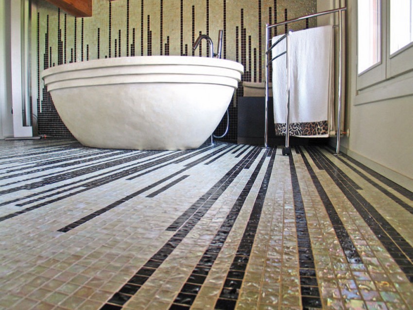 Теплый пол в ванной - технология монтажа и установка покрытия своими руками (120 фото)