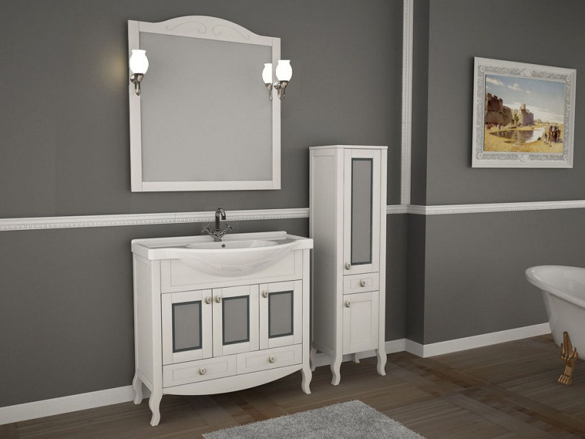 Белая мебель для ванной - подбор оптимальных комплектов и сочетаний. 135 фото лучших водостойких элементов мебели