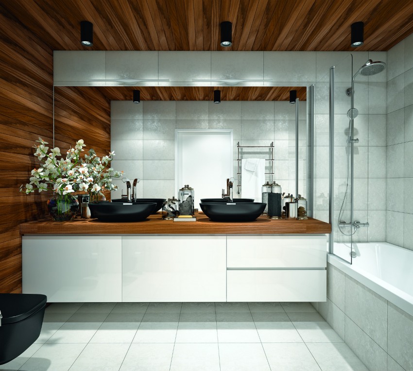 Белая плитка в ванной - 145 фото лучших идей применения и сочетания со стилем ванной комнаты