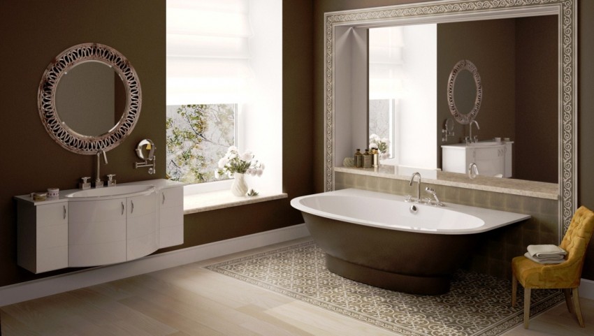 Большая ванная - особенности интерьера и оптимальное размещение мебели. 135 фото лучших идей
