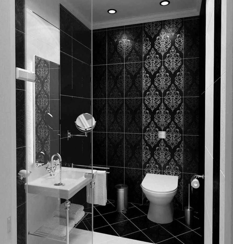 Черная ванная: преимущества и недостатки оригинального оформления ванной комнаты (150 фото)