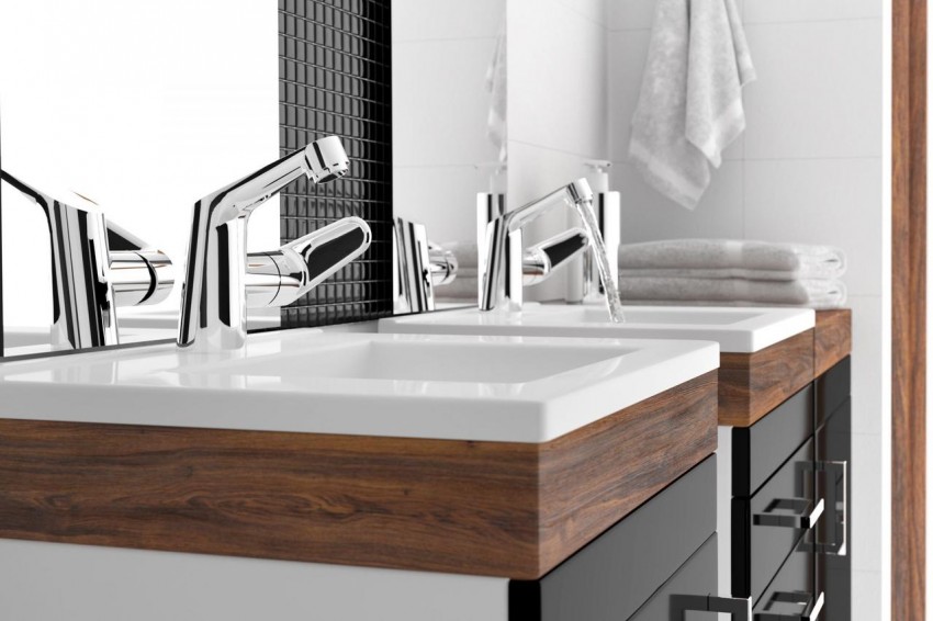 Комплект смесителей - как подобрать стильный комплект подходящий под дизайн интерьера ванной комнаты (120 фото)