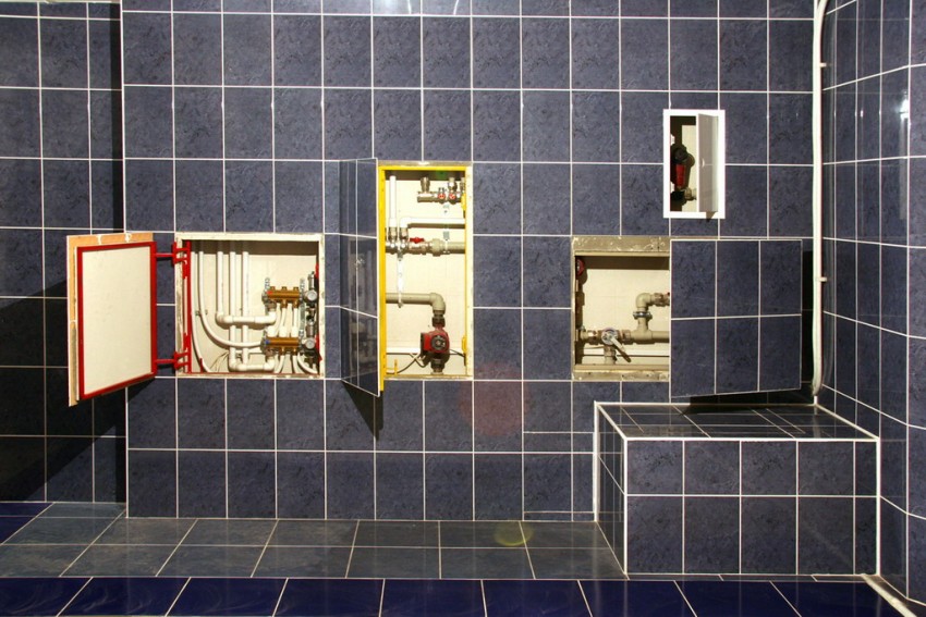 Люк для ванной - виды, методы установки и особенности размещения (95 фото)