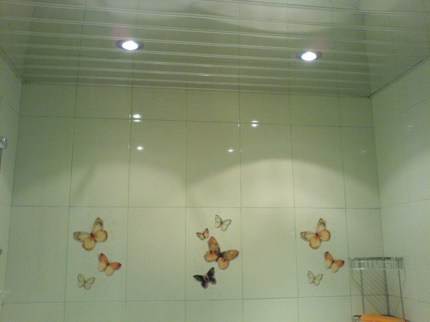 Панели На Потолок В Ванную Фото