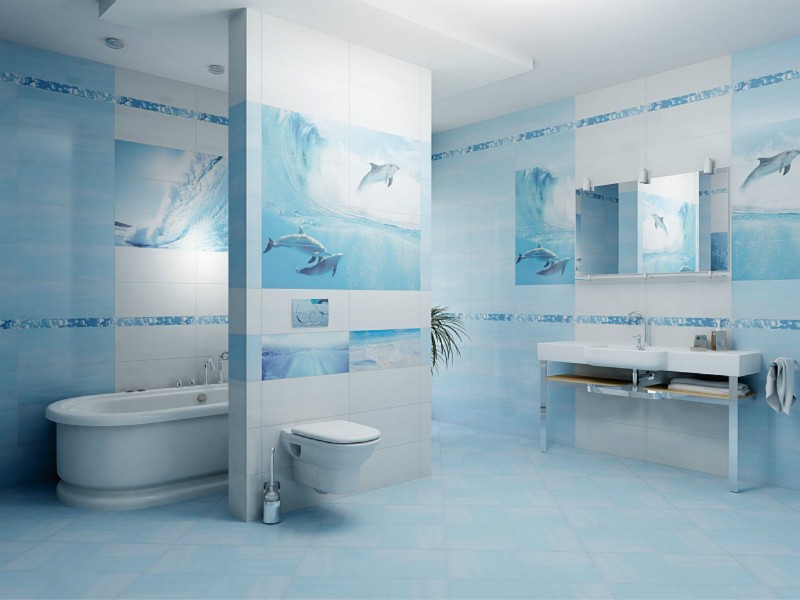 Плитка для ванной в Леруа Мерлен: виды оформления и модели из последних каталогов (80 фото)