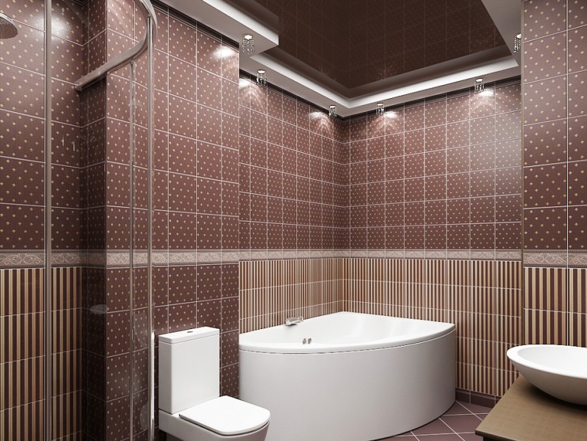 Плитка для ванной в Леруа Мерлен: виды оформления и модели из последних каталогов (80 фото)