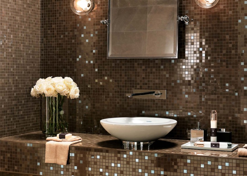 Плитка-мозаика: 130 фото применения и варианты стильных украшений ванной
