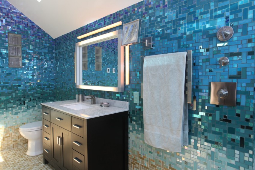 Плитка-мозаика: 130 фото применения и варианты стильных украшений ванной