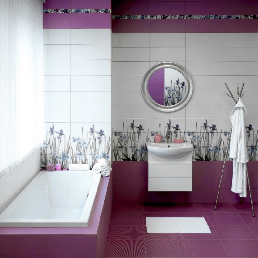Плитка в ванную на стены - отделочные работы и укладка плитки своими руками (75 фото)