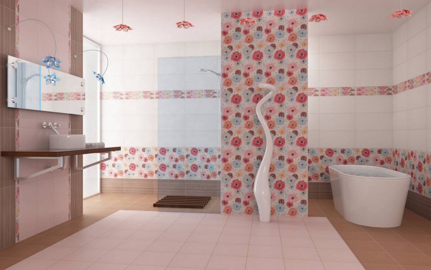 Плитка в ванную на стены - отделочные работы и укладка плитки своими руками (75 фото)