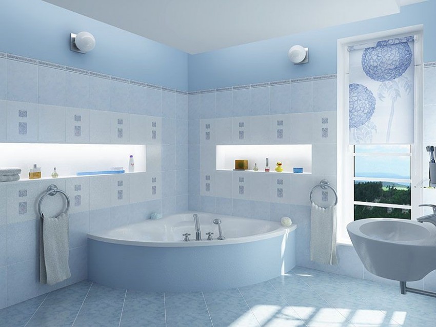 Синяя ванная - 125 фото лучших дизайнов и современных необычных сочетаний