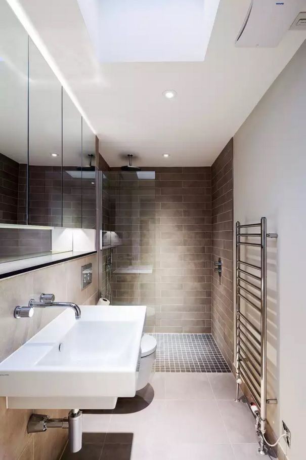 Узкая ванная - использование в дизайне ванной комнаты и правила оформления (110 фото)