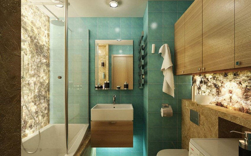Встроенная мебель для ванной - как выбрать современную водостойкую и стильную мебель (120 фото)