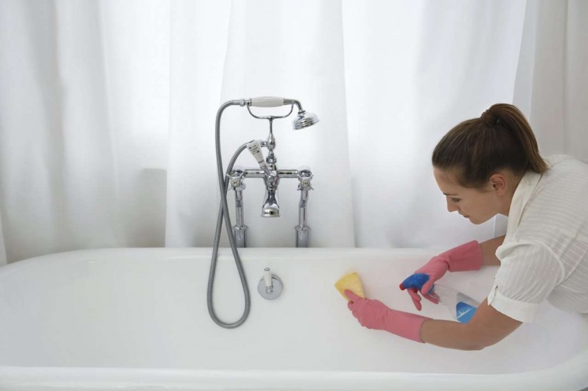 Желтый налет в ванной - качественная очистка в домашних условиях своими руками (75 фото)