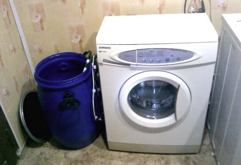 Подключение стиральной машины автомат без водопровода на даче или в деревне